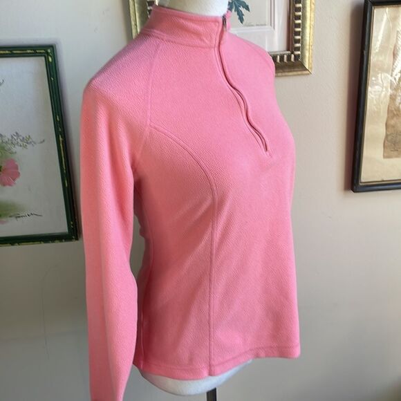 L.L. Bean Pink 1/4 Zip Lightweight Pullover Fleece Top (Size: Small) - Picture 12 of 16